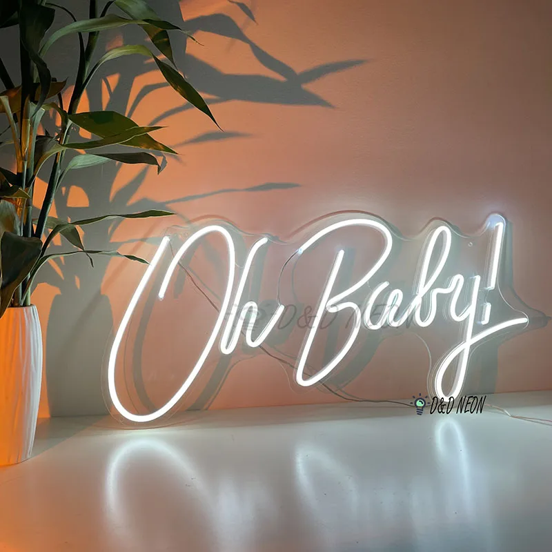 Oh Baby Neon Sign Bedroom Custom Neon Sign Led Sign For Bedroom Baby shower Home Party Event Wall Decor