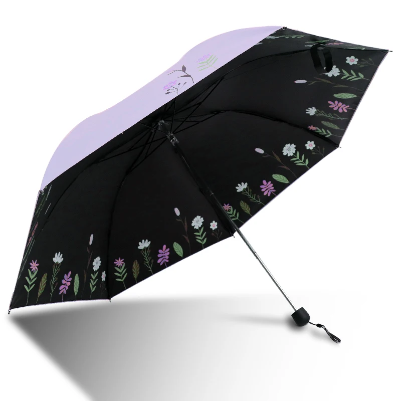 Креативный мини-зонтик для женщин зонт от солнца Арт дождь 3 слоя ветрозащитный