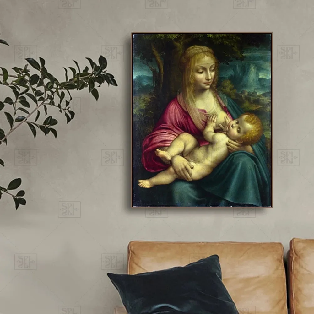 Постеры и принты Laeacco Da Vinci классические настенные картины с изображением девы