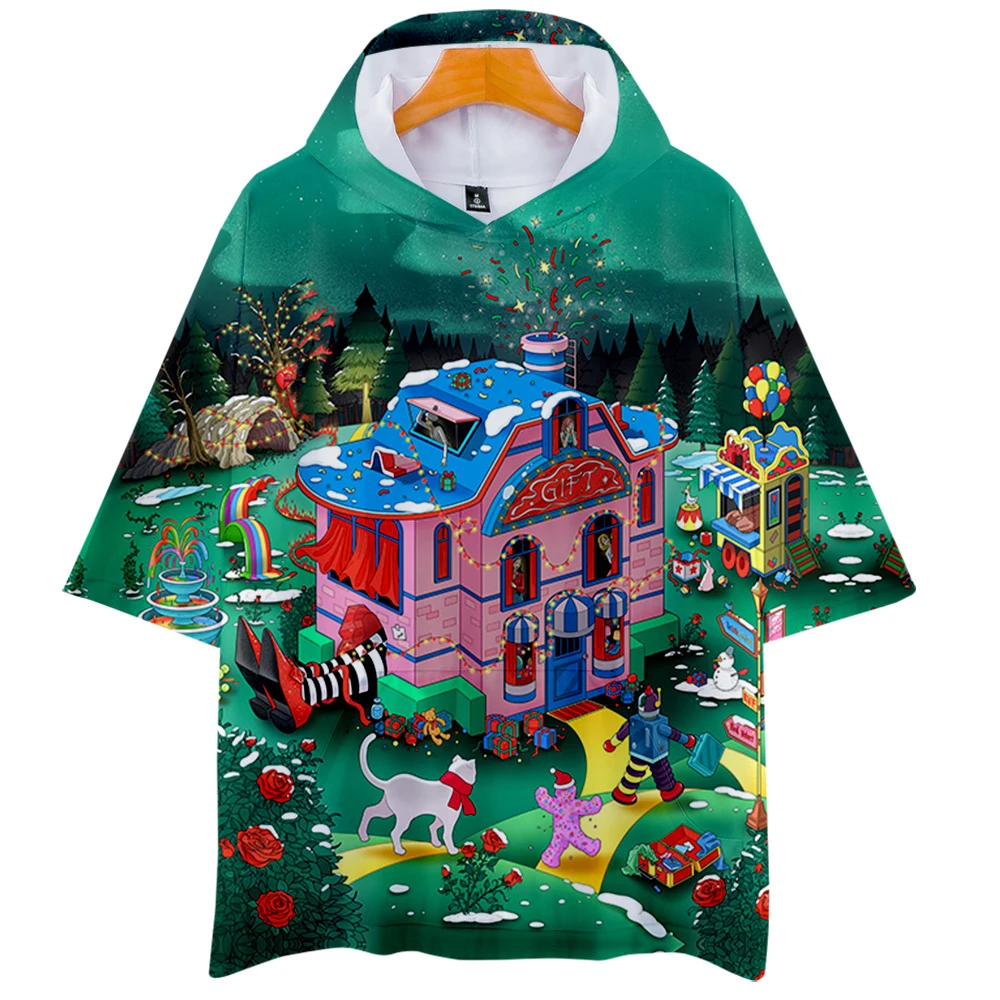 Красная Вельветовая Толстовка Harajuku футболки с коротким рукавом для