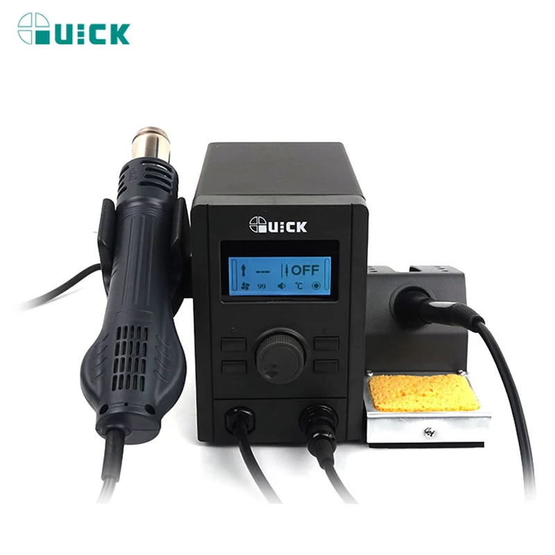 

2020 QUICK 715 2 in 1 Hot Air BGA Rework Station Intelligent digital Soldering Station With Auto Sleep for Phone SMD BGA Repair