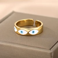 the eye of evil rings for women zircon crystal engagement wedding ring adjustable gothic finger ring female jewelry gift