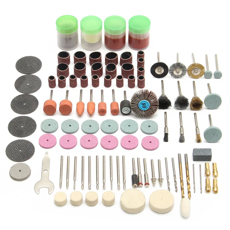 

142pcs Electric Grinder Rotary Tool Accessory Bit Set For Dremel Grinding Sanding Polishing Disc Wheel Tip Cutter Drill Disc