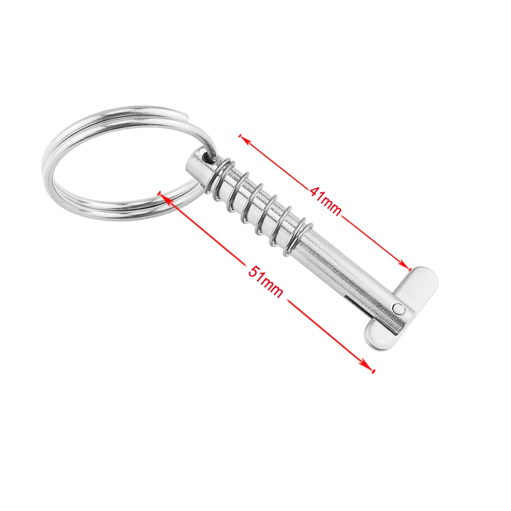 

316 Stainless Steel Quick Release Pin for Boat Bimini Upper Deck Hinges 6.3 X 51