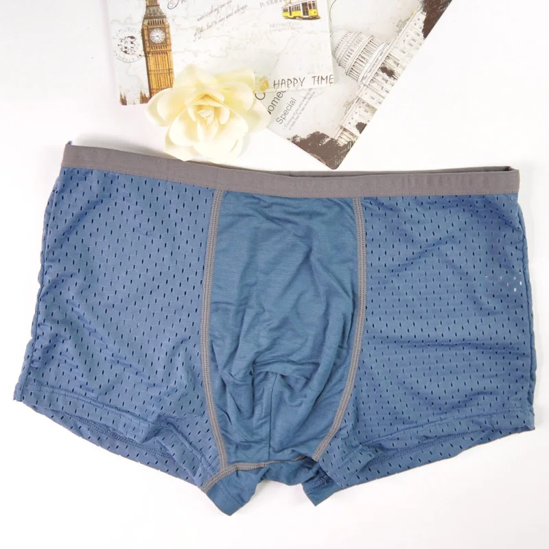 Дышащая быстросохнущая нижнее белье Для мужчин сетка дырочками размера плюс