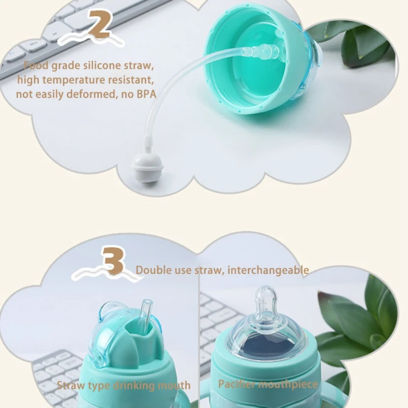 Детская чашка мультфильм школьная бутылка для питьевой воды соломка из