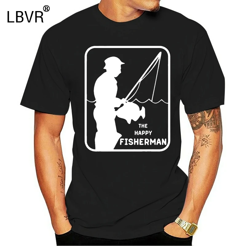 Summer The Happy Fisherman Fishinger Fish Funny Joke T Shirt Men Short Sleeve O Neck Cotton Awesome English Teacher T-shirt | Женская