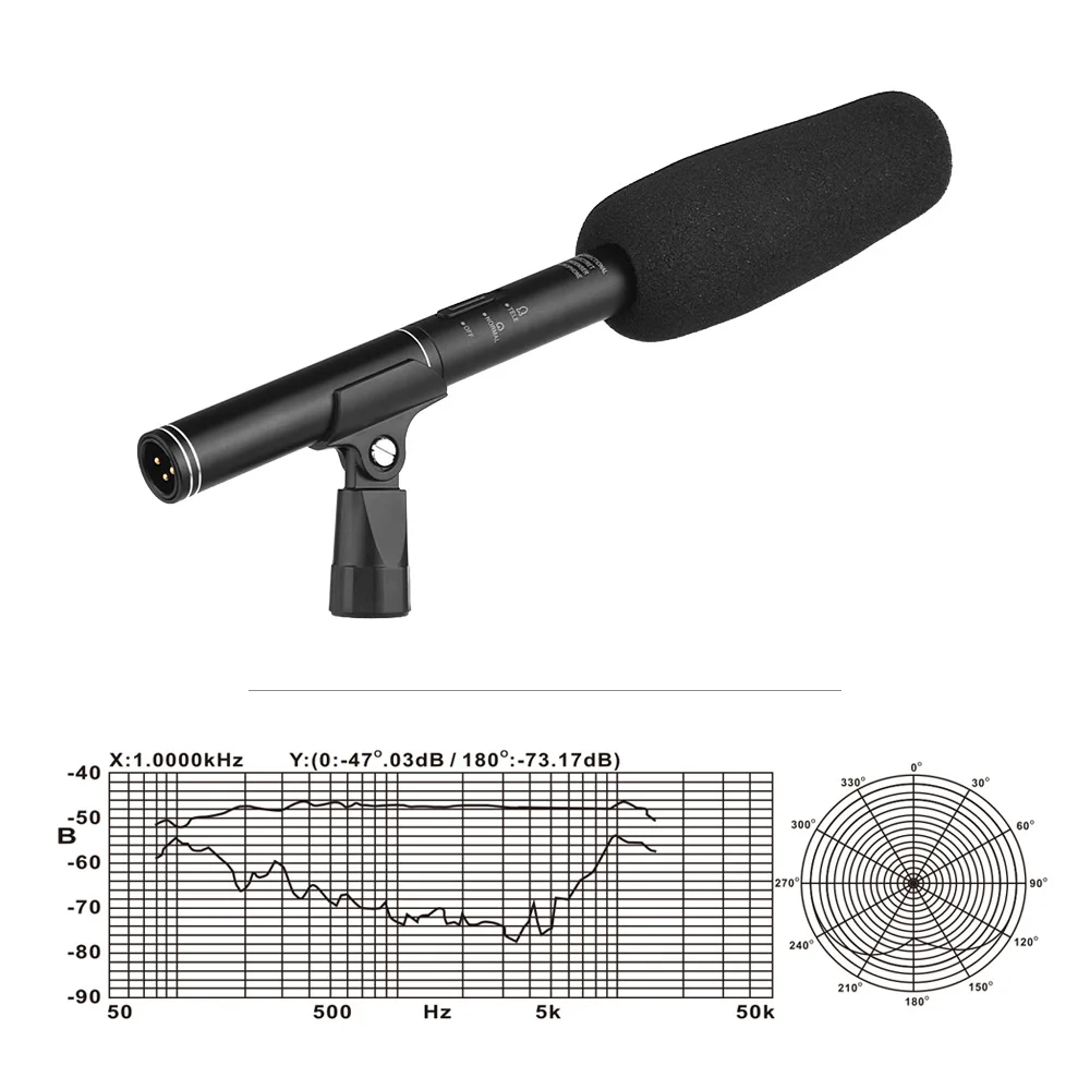 MF 260 Профессиональный супернаправленный конденсаторный микрофон для интервью + 6