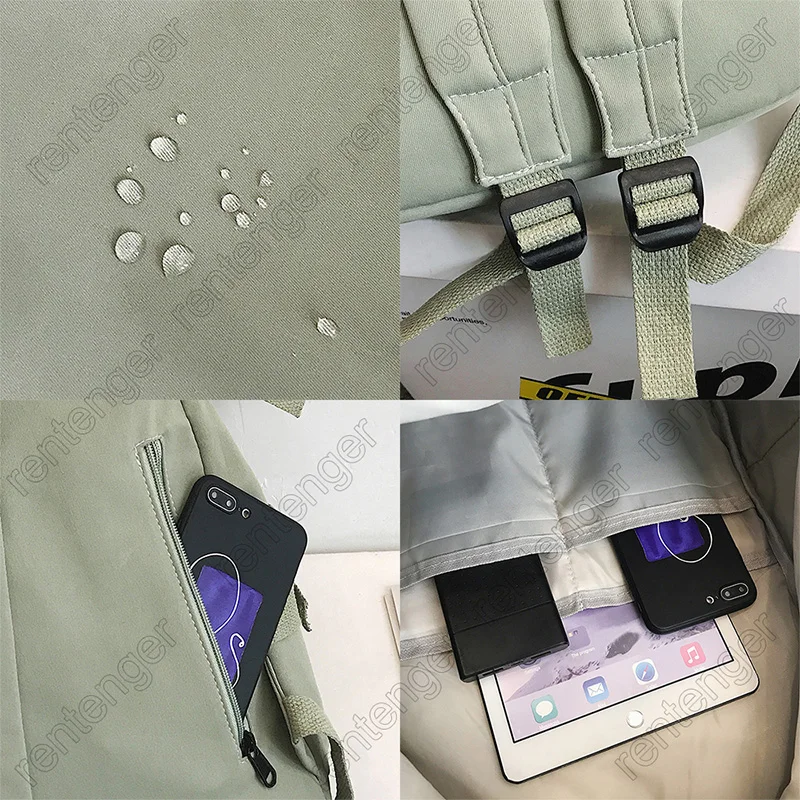 Многофункциональный рюкзак для ноутбука подростков Женская крутая холщовая