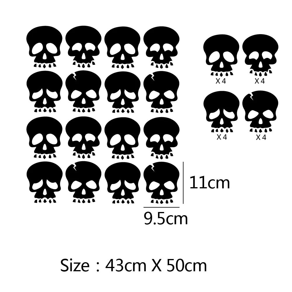 Новый дизайн настенная наклейка в виде черепа украшение модная для детской