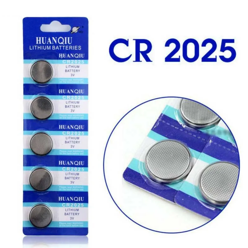 

5Pcs CR2025 Lithium 3V Button Battery 150mAh BR2025 KCR2025 DL2025 2025 L12 EE6226 Coin Cell Batteries For Watch Toy Control