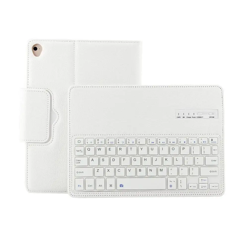 9.7 Inch-White Съемная Bluetooth клавиатура для iPad Pro 12,9 дюйма mini 4 для 9,7 дюймового планшета, кожаный защитный чехол, беспроводные клавиатуры - Цвет: 9.7 Inch-White