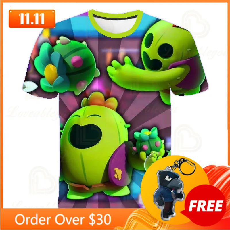 

Spike Wanted 6 To 19 Years Kids Leon T-shirt Browlers Game PRIMO 3D Tshirt Boys Girls Cartoon T-shirt Tops Teen Clothes