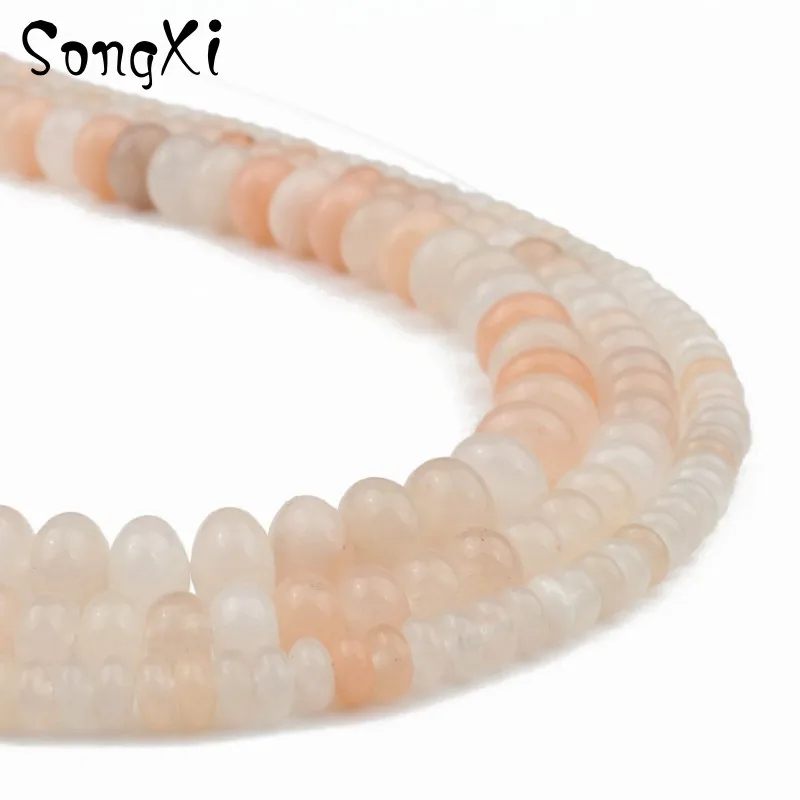 4 6 8 MM Natural Stone Light Pink Aventurine Rondelle Round Loose Spacer Beads Diy Bracelet Necklace For Jewelry Making 15 Inch | Украшения