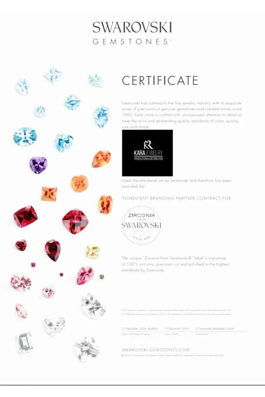 Сертифицированное серебряное ожерелье с фианитом Swarovski | Украшения и аксессуары