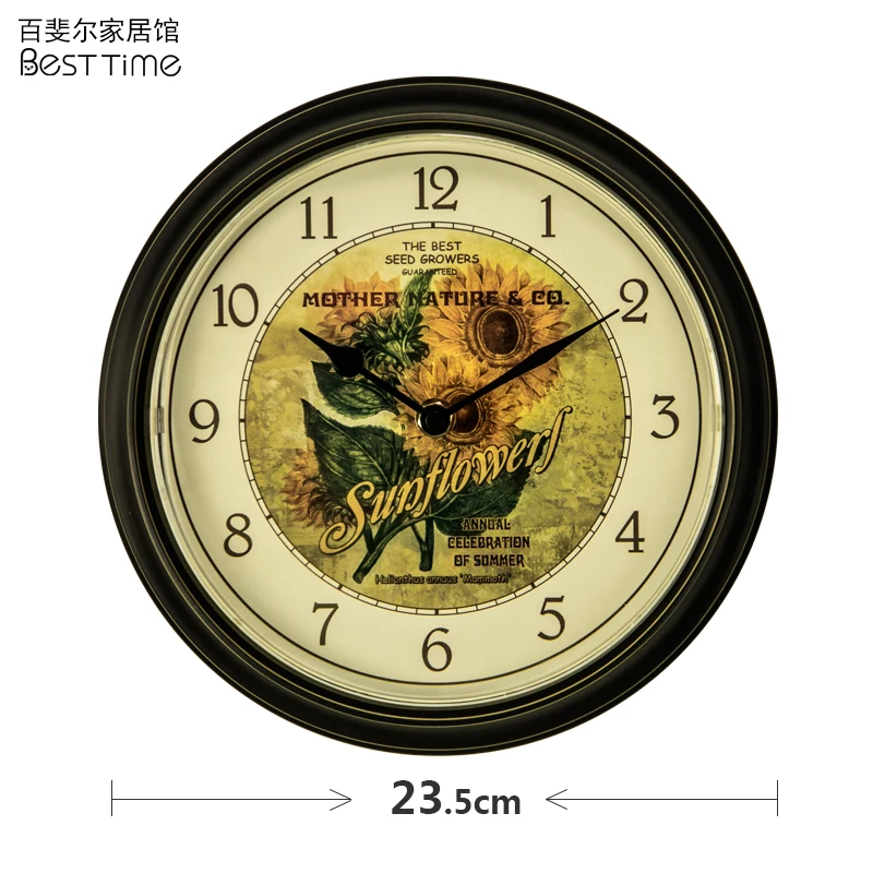 Винтажные настенные часы в американском стиле кварцевые креативные стильные для