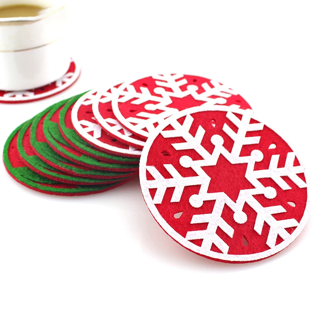 Рождественское украшение обеденный стол коврик Рождественская елка снежинка