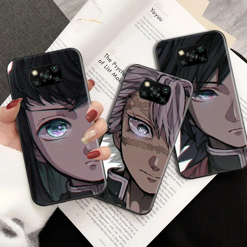

Demon Slayer Cartoon Phone Case For Xiaomi POCO F3 GT X3 Pro X3 GT M3 M3 Pro X3 NFC POCO X3 Kamado Nezuko Coque Back Cover