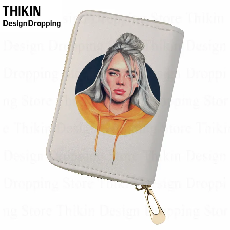 Тикин Горячая рэп певец Billie Eilish женский из искусственной кожи держатель для карт паук королева Водонепроницаемый Путешествия Паспорт Walet с молнией - Цвет: as picture