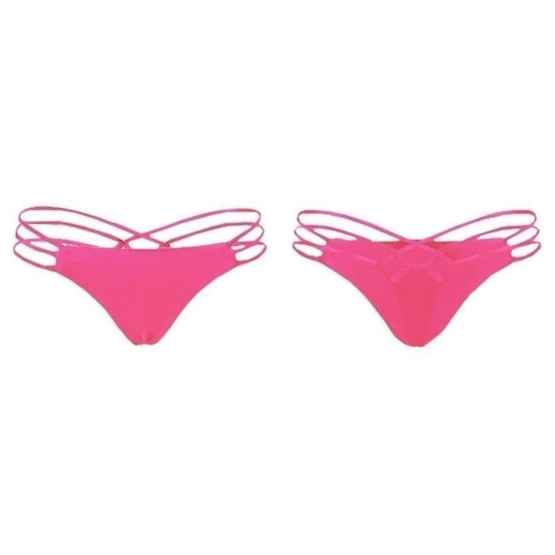 

2021 Sexy Panties Women High Waist Solid Color Briefs Female Underwear Cross Strap Temptation Lingerie Ladies G String Thong