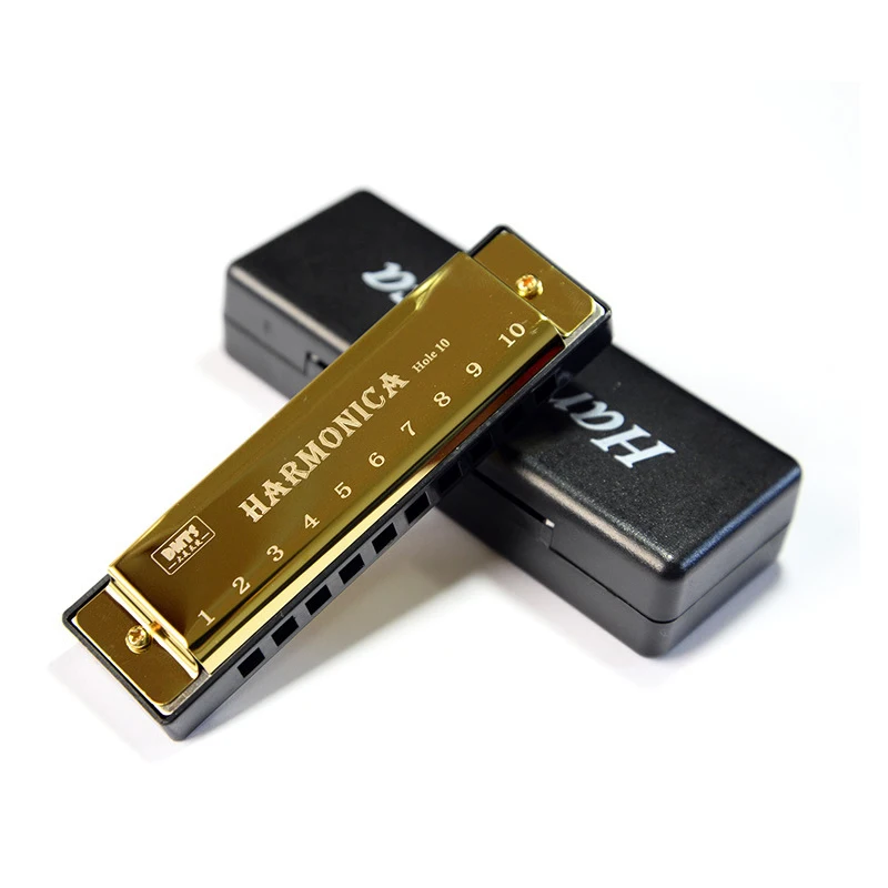 Титановая медная сердцевина 10 hole blues harmonica Студенческая детская ранняя