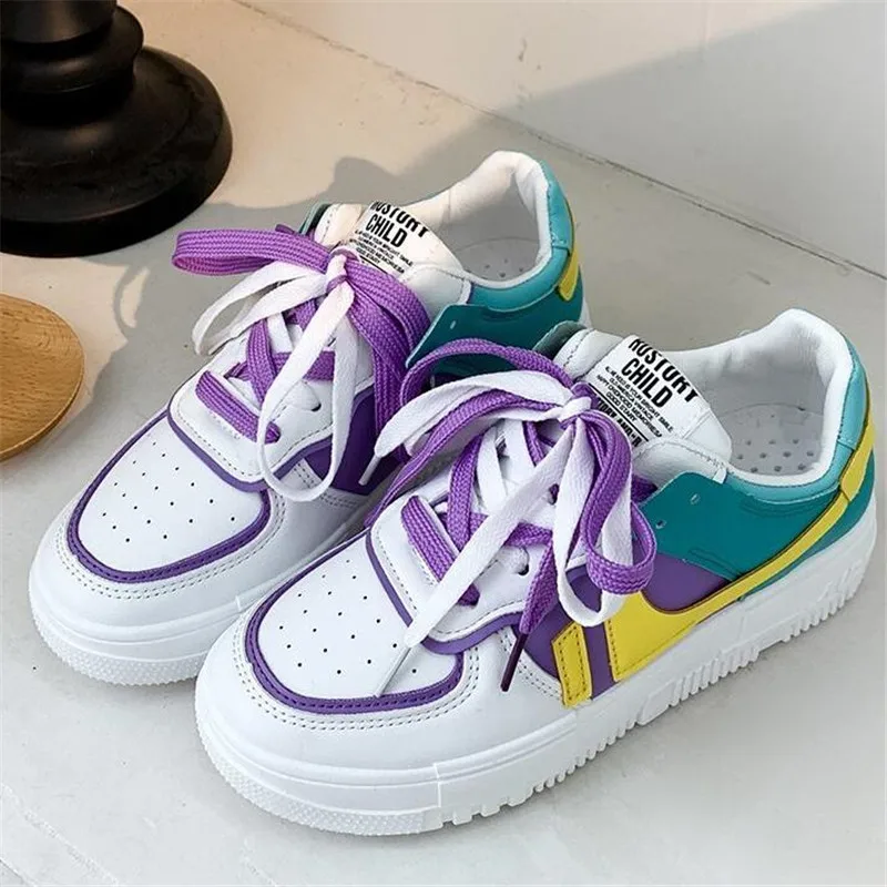 

2020 new women's shoes round toe recreational car stitching low-top women's sneakers fashion platform women's sneakers shoes