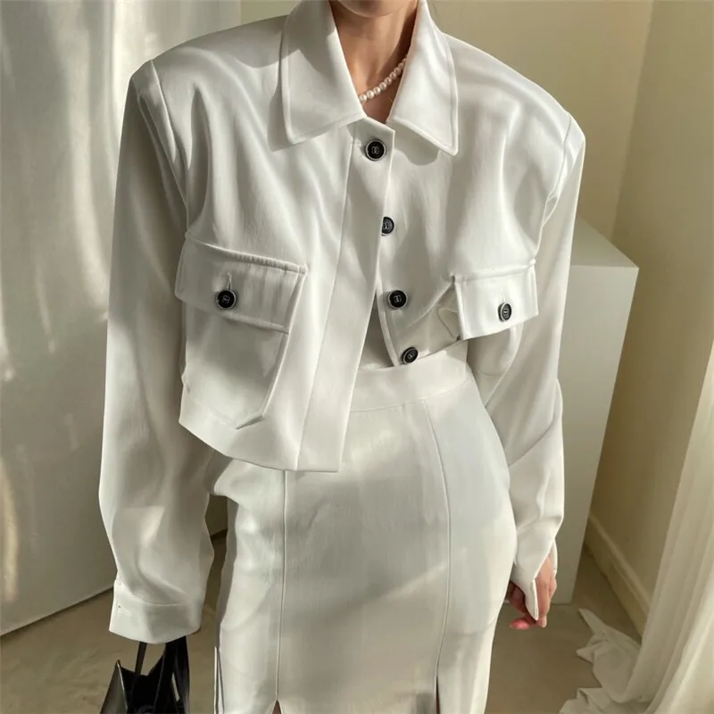 

2021 spring new pure color elegant fashion women's suit