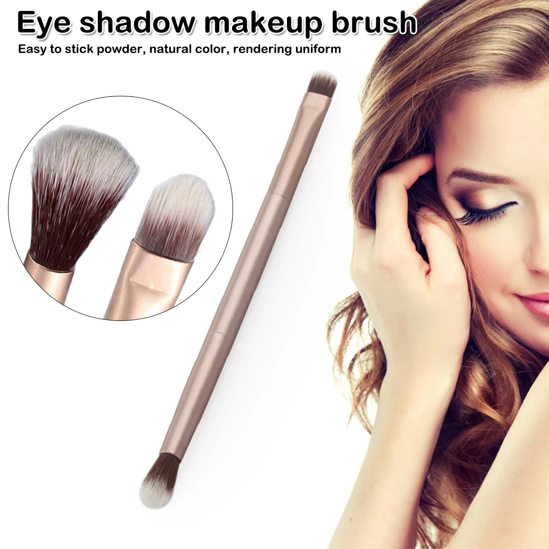 

Eyeshadow Brush Makeup Brush Double Head / Makeup Tools Makeup Eyeshadow Stick Eye Brush Gold Double-headed Makeup Brushes