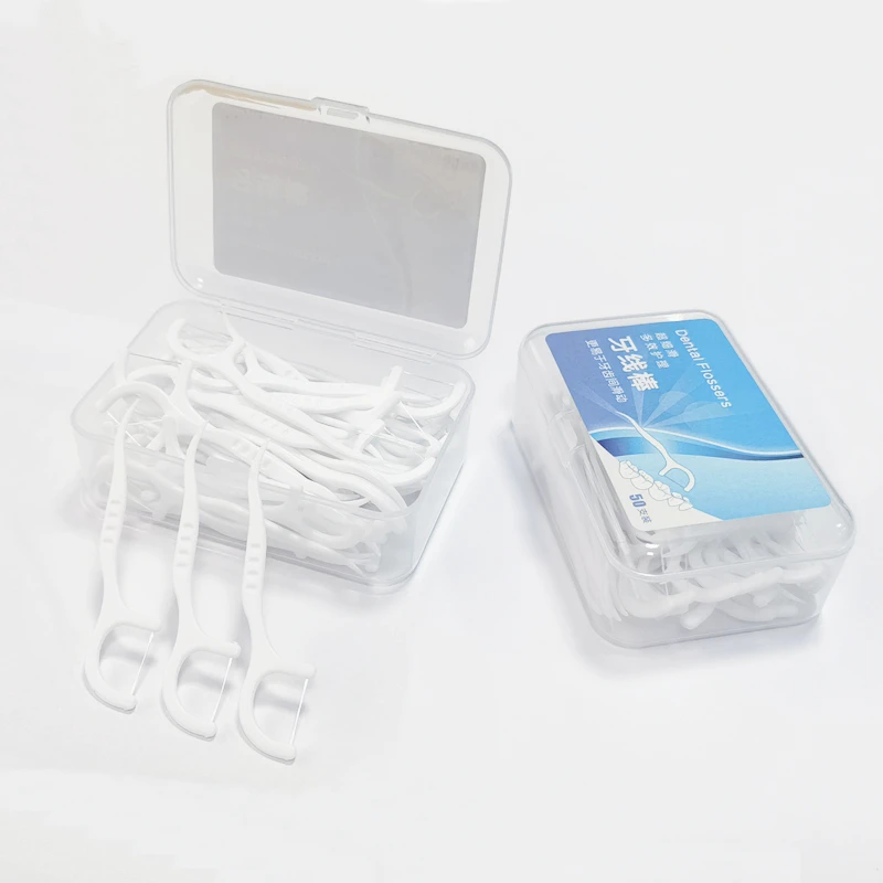 

50/200pcs Dental Floss Flosser Picks Toothpicks Teeth Stick Tooth Cleaning Interdental Brush Dental Floss Pick Oral Hygiene Care