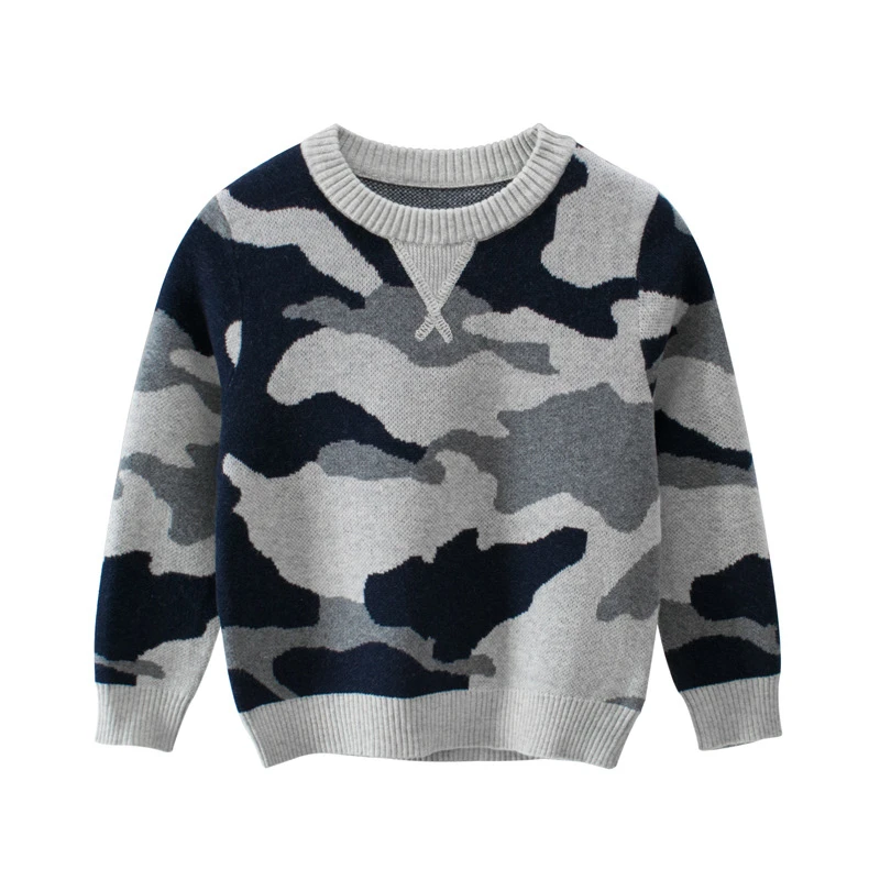

fashion Autumn Winter Kid Baby Boys Long sleeve knitting Camouflage Warm Sweaters New Korean version clothing
