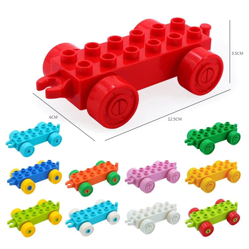 

DIY Car Building Blocks Toys For Children Compatible Big Size Bricks Train Airplane Truck Model Toy For Kids Gifts