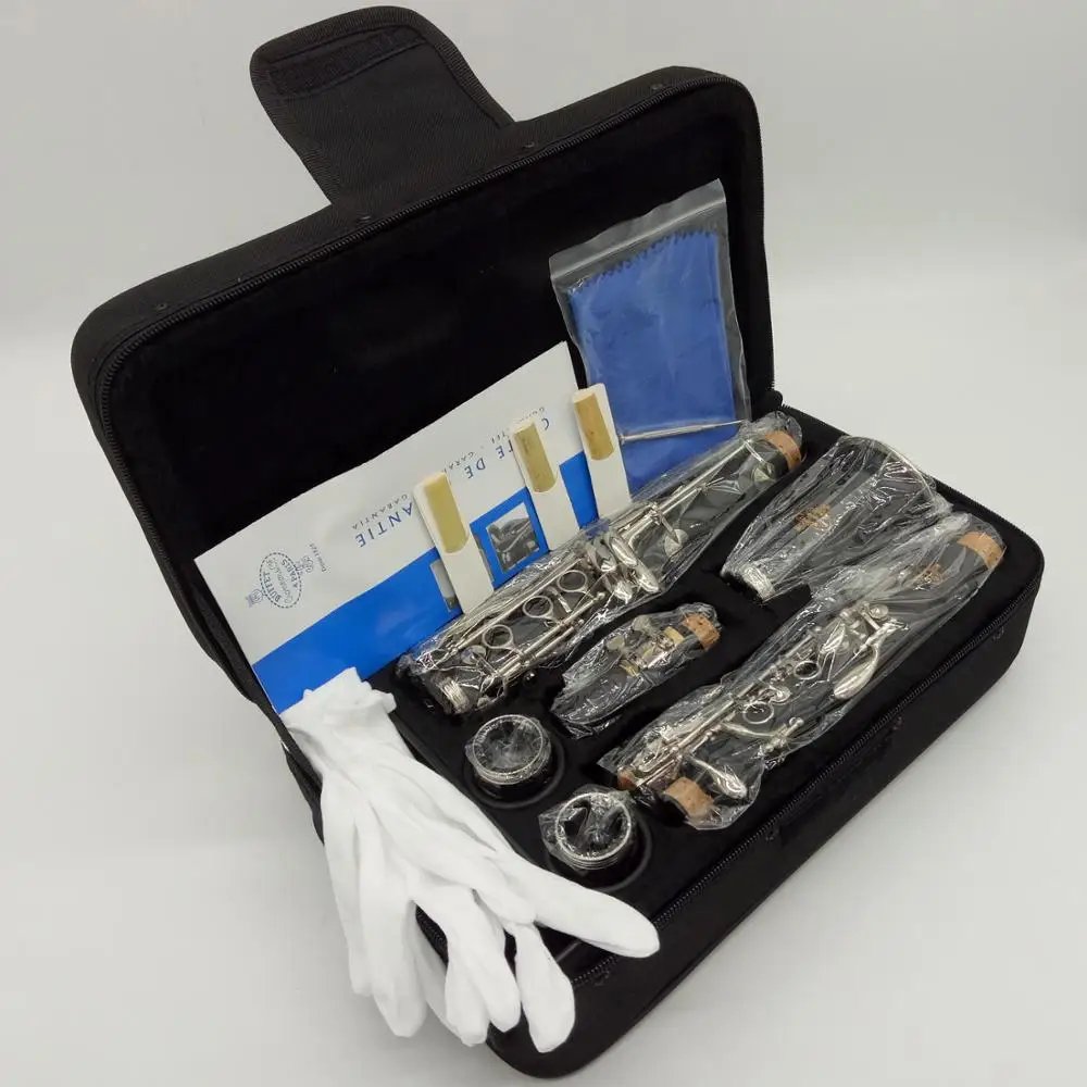 Новинка MFC Профессиональный Bb кларнет RC бакелитовые кларнеты никель серебряный