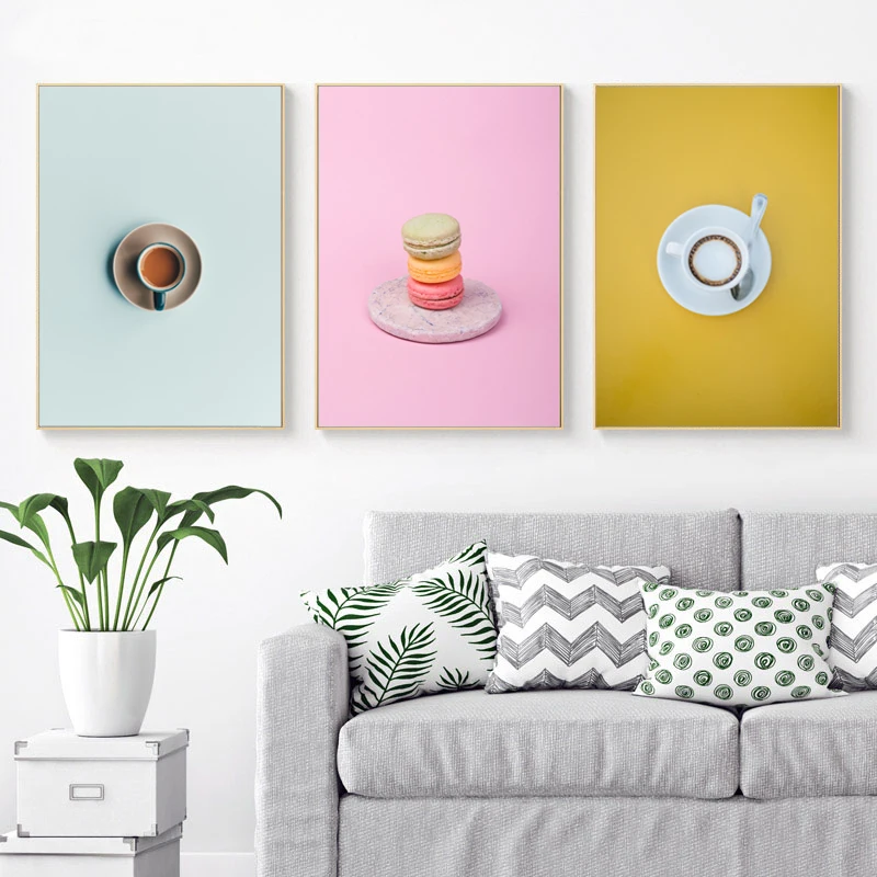 

Nordic Minimalist Coffee Cake Painting Wall Art Poster Home Decoration Posters And Prints Pictures for Restaurant Room No Frame