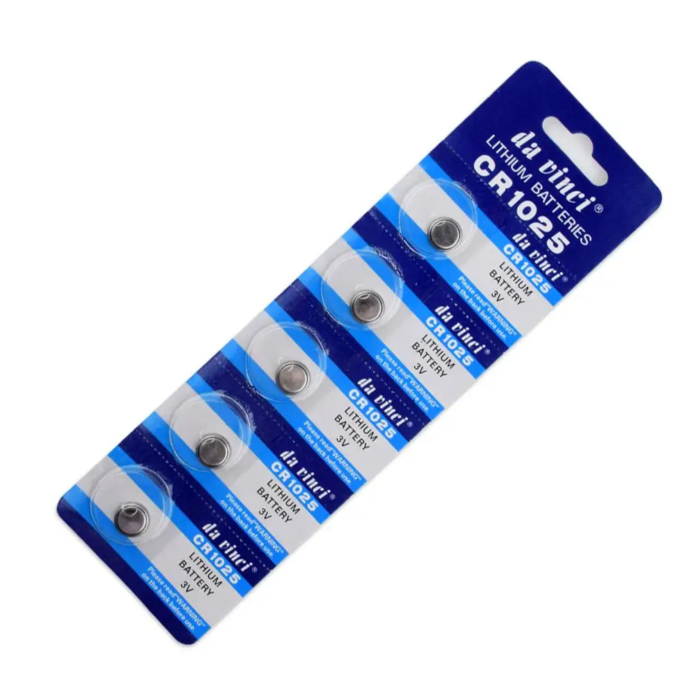 100Pcs=20Card 3V Lithium CR1025 Button Battery Coin Cell Batteries Replacement High Energy Density For LED Lights Toys Watches |