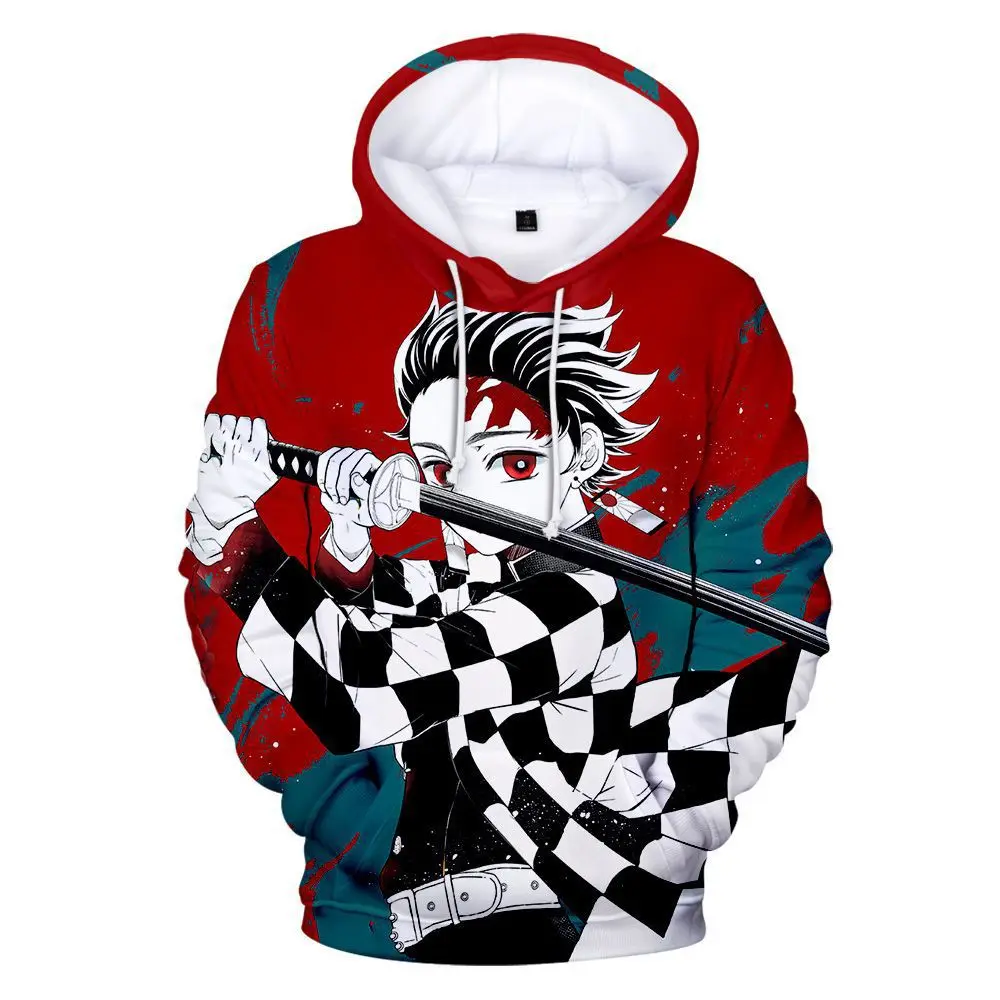 

New Demon Slayer Anime Tanjiro And Nezuko Hoodie Sweatshirt Boys Street Style Sweatshirt Girl Sudadera Mujer Clothes