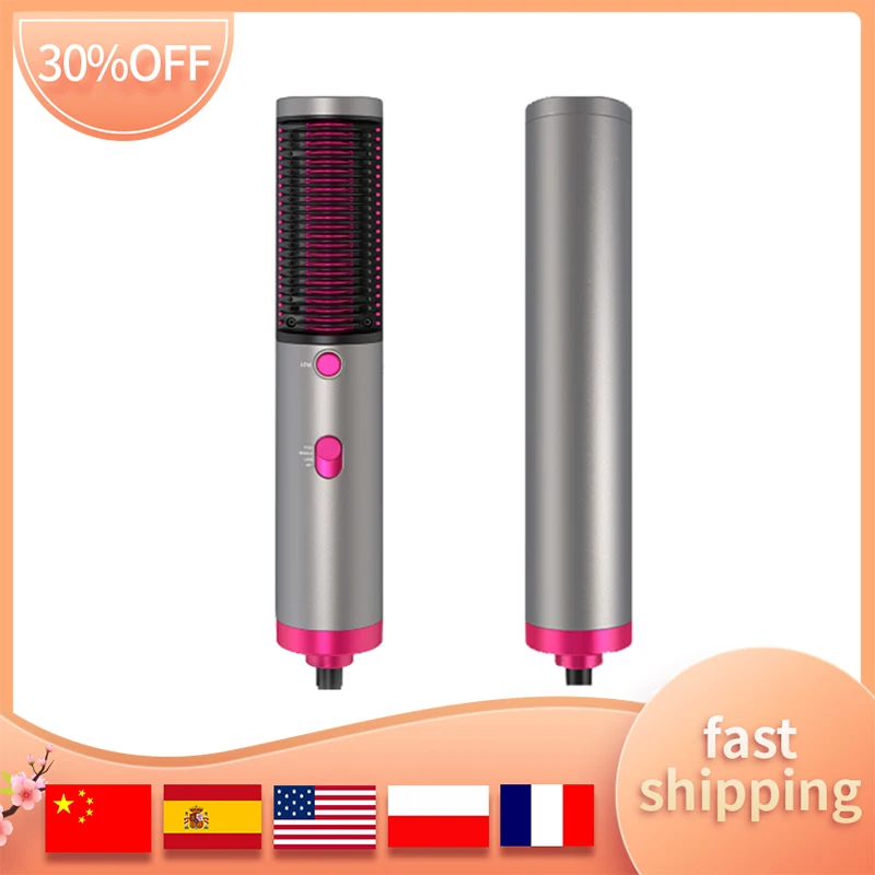 

Hair Curler Professional Hair Dryer and Volumizer Hair Straightener Curler Comb Rotating Cable Hairdryer Electric Curling 2021