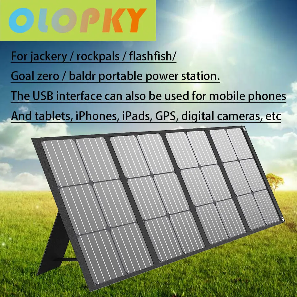 

2021 100W portable solar panel for explorers foldable American solar battery charger