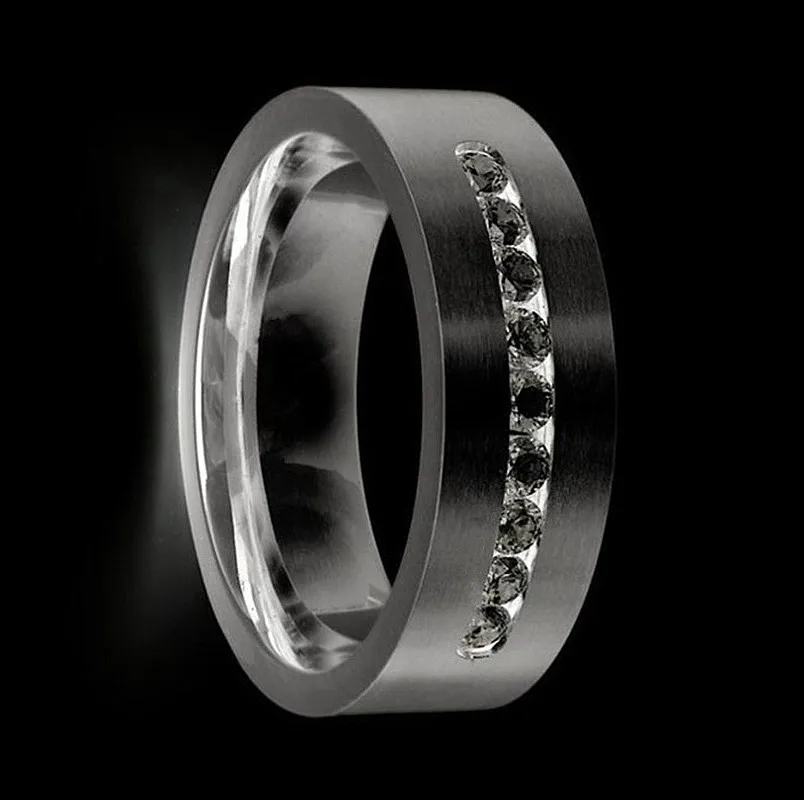 

Europe and the United States sell like hot style silver single row 9 diamond ring