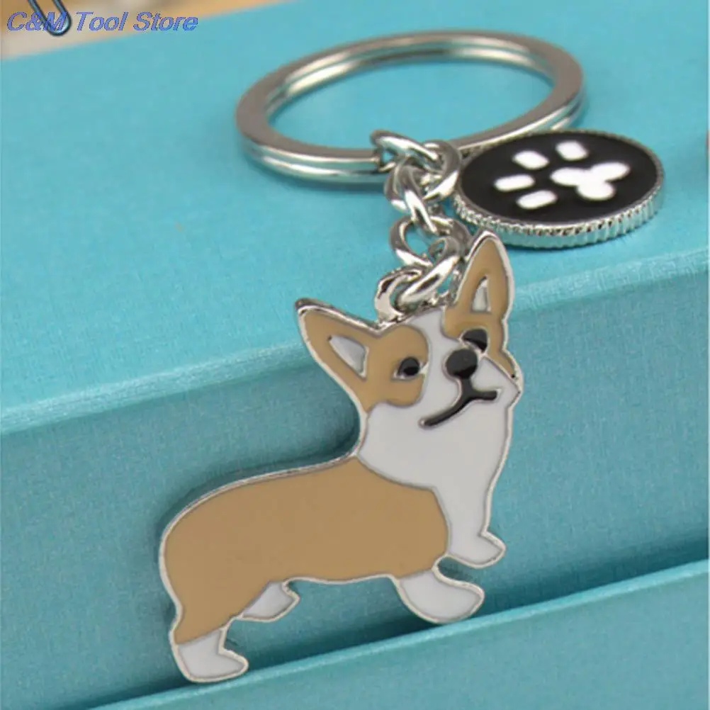 1 Keyring Corgi Dog Lovely Keychain Car Keyring Very Key gift  Key Ring Shape Figure Dogs Cheap 35*35(L*W)