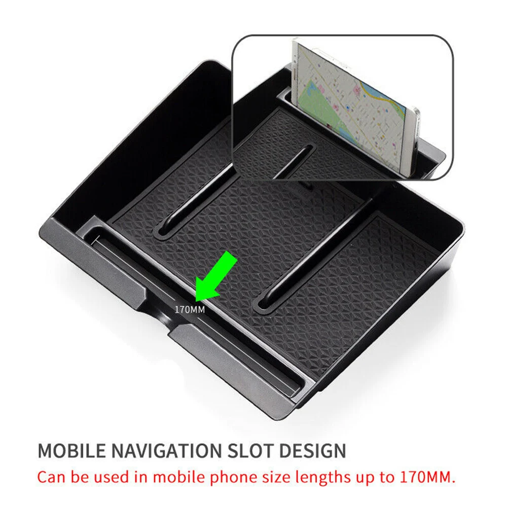 

Car Dashboard Storage Box Center Console Organizer Phone Holder Tray for Ford F150 F-150 Raptor 2015-2019