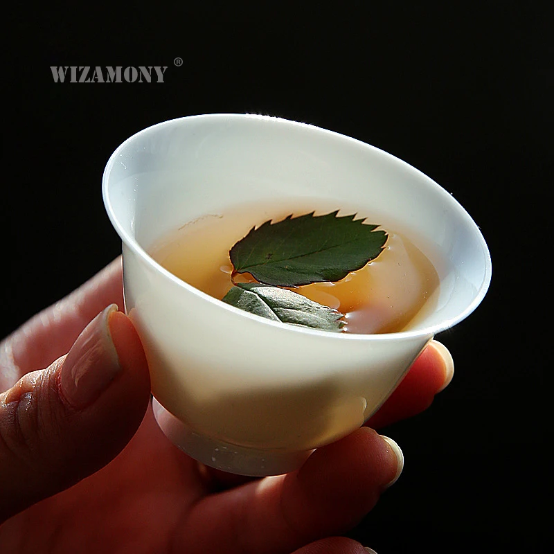 6 шт.! Посуда для напитков WIZAMONY Цзиндэчжэнь чайный сервиз чайная чашка белые