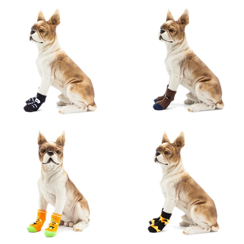 Водонепроницаемые носки для домашних животных с изображением тыквы и собаки