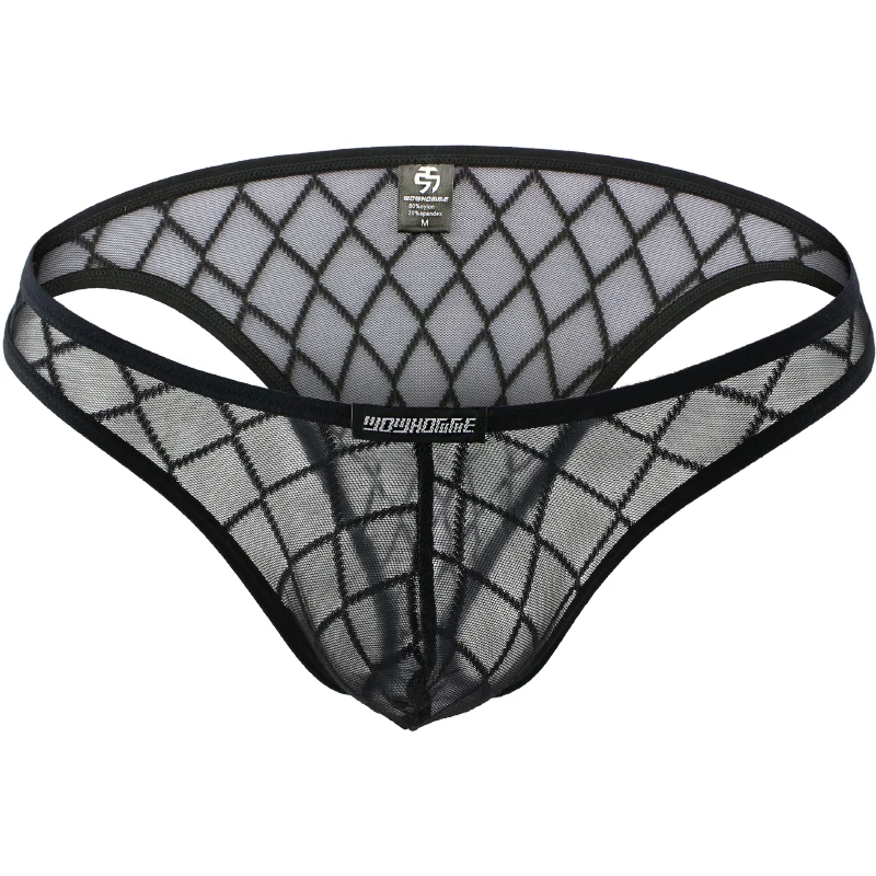 

AIIOU Male Panties Sexy Gay Underwear Briefs Mesh Transparent Fishnet Briefs Sexy Mens Bikini Underpants Bulge Fetish Costume