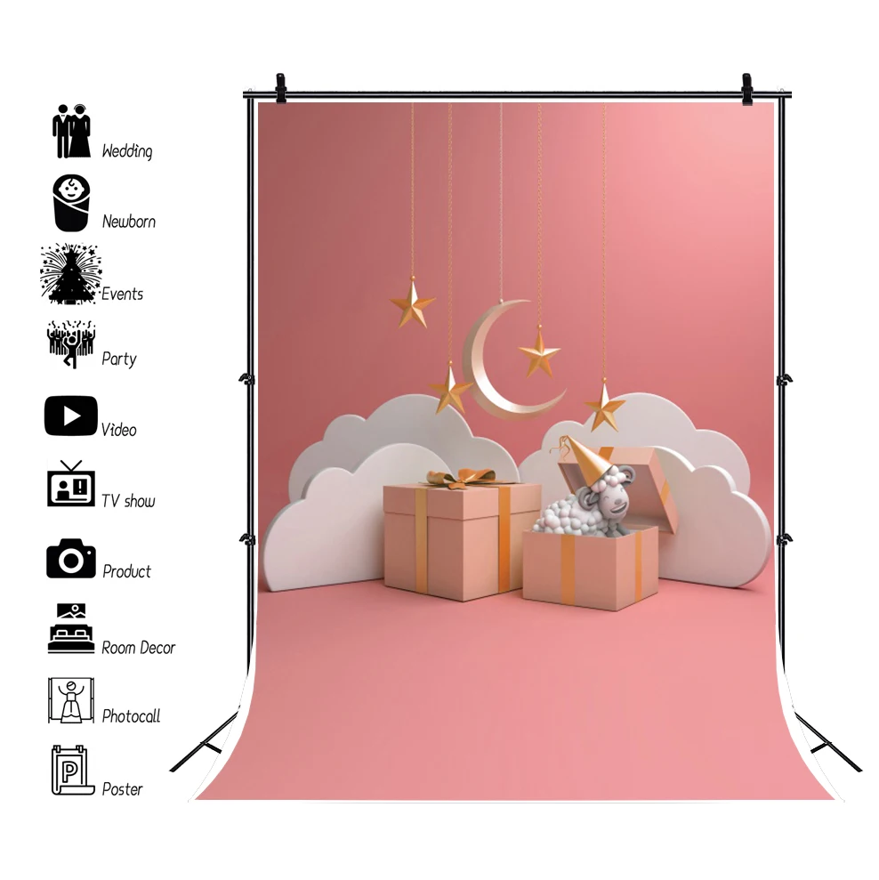 Yeele Фотофон для фотосъемки розовый фон 3D овечка Новорожденный ребенок душ