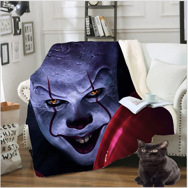 Pennywise одеяло 3D печать ужасов фильмов It глава два путешествия флис стеганное для