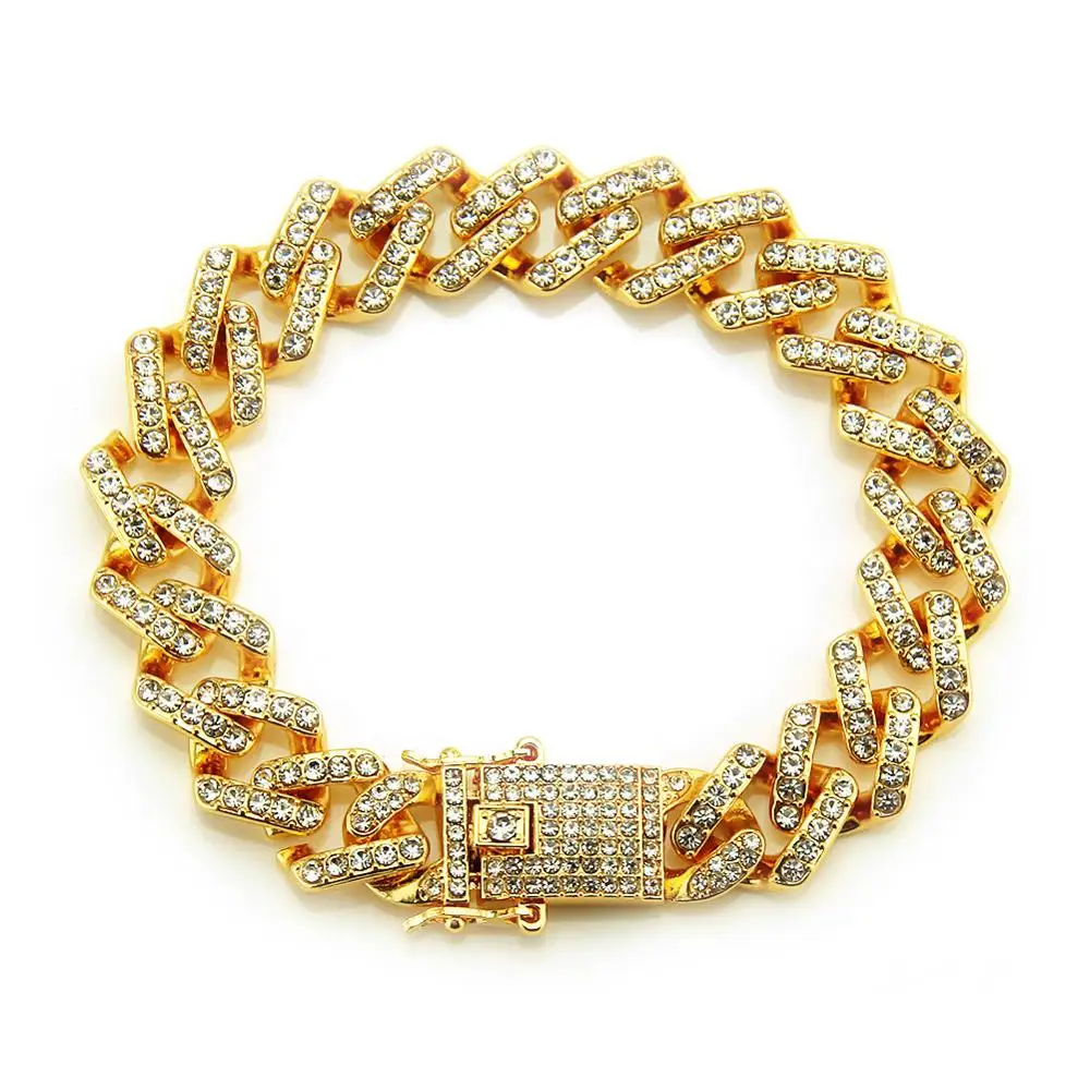 Браслет в стиле хип хоп со льдом и бабочкой с пряжкой 14 мм полностью микро