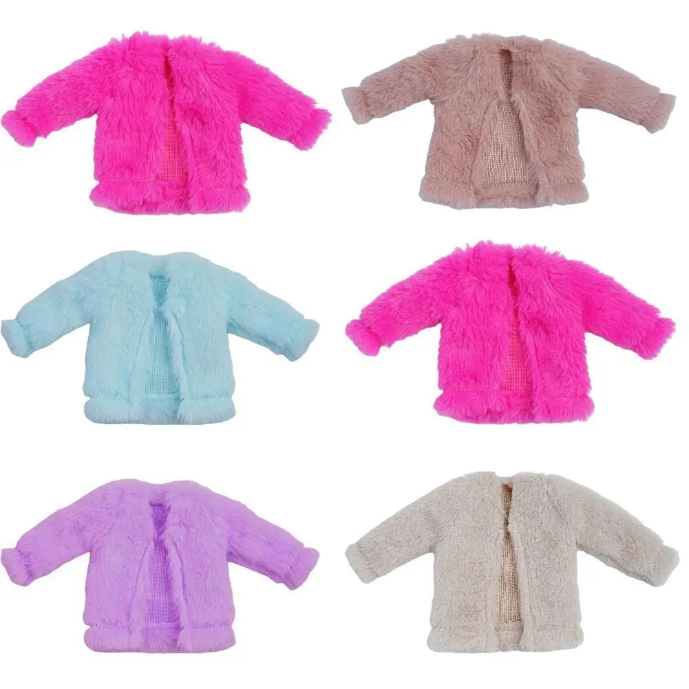 

Одежда для кукол, разноцветное мягкое меховое пальто с длинным рукавом, зимняя теплая повседневная одежда, аксессуары, Одежда для кукол, дет...