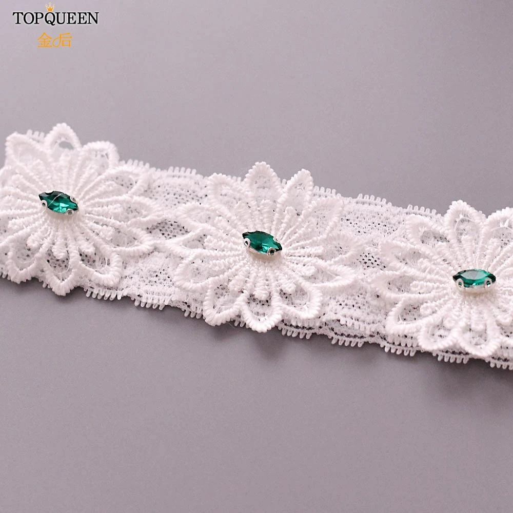 TOPQUEEN 2 шт./компл. TH27 28 Свадебные Подвязки кружевные вышитые цветочные сексуальные