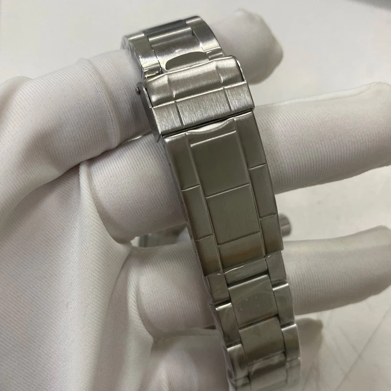 

automatic 1960 WATCH retro 39.5mm stainless steel case strap black dial luminous hands acrylic glass WITH S LOGO D36