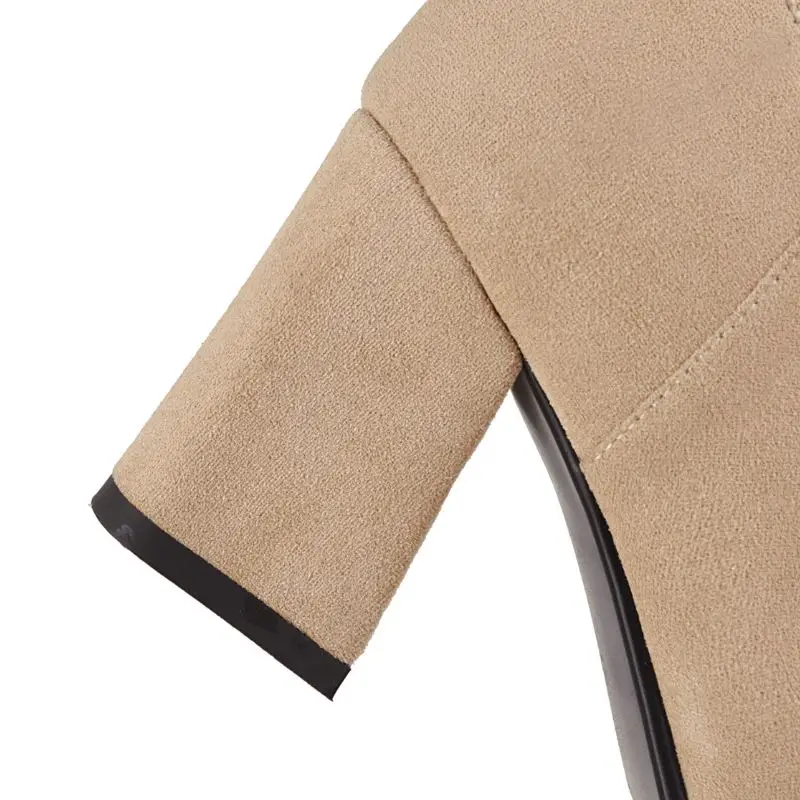 Женские ботфорты на высоком каблуке Taoffen теплые простые зимние сапоги 4 цветов